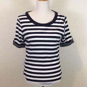 Talbots boatneck stretch weekend tee - so cute!